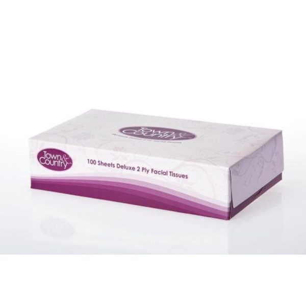 White 2-Ply Soft Facial Tissues