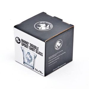 Double spout Rhino Shot glass