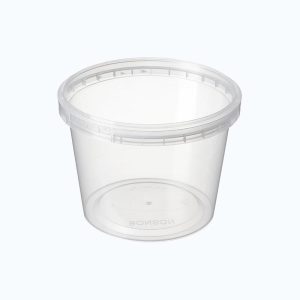 Clear PP Tamper Evident Round Tub 690ml (118x92mm)