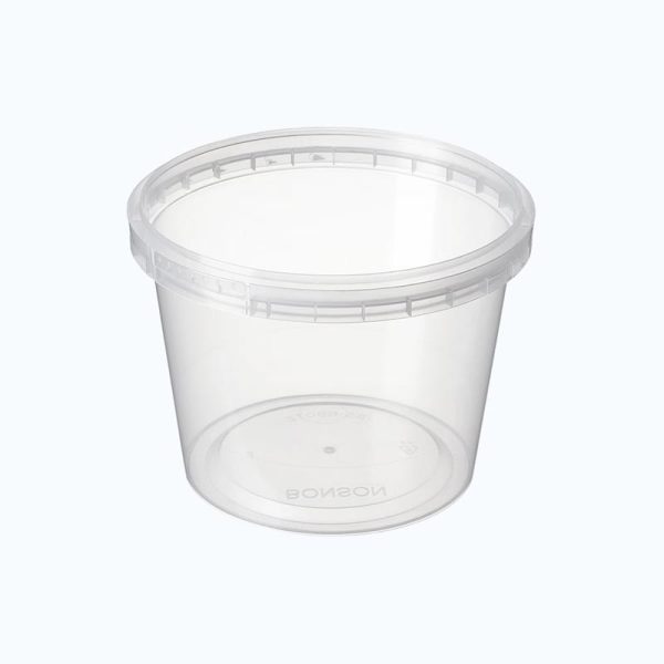 Clear PP Tamper Evident Round Tub 690ml (118x92mm)