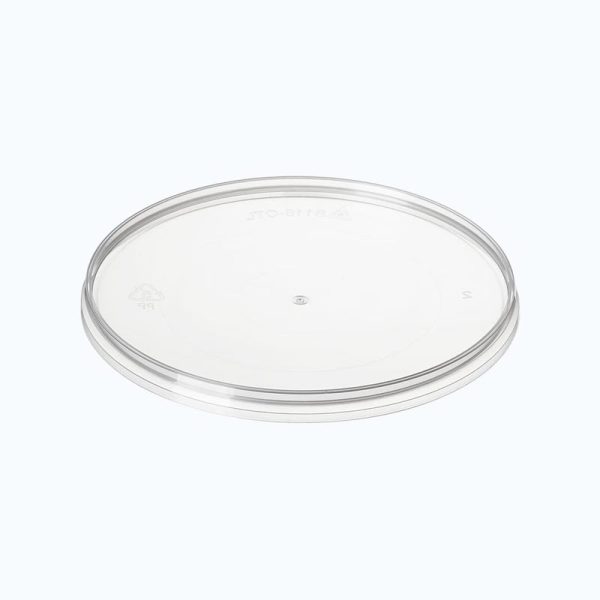 Clear PP Tamper Evident Round Tub Lid 118mm