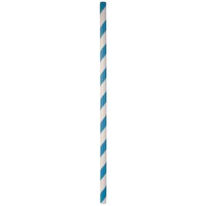 Blue & White Paper Regular Straw 200mm