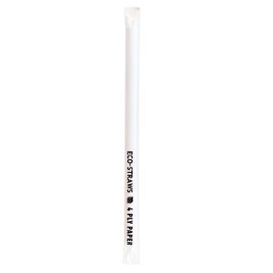 Paper Wrapped White Paper Straw Regular 200mm