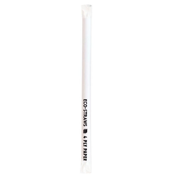 Paper Wrapped White Paper Straw Regular 200mm