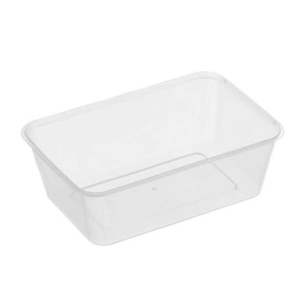 Clear Ribbed Container 1,000ml (184x125x68mm)