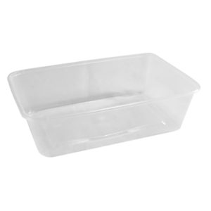 Natural Ribbed Container 750ml (184x125x48mm)