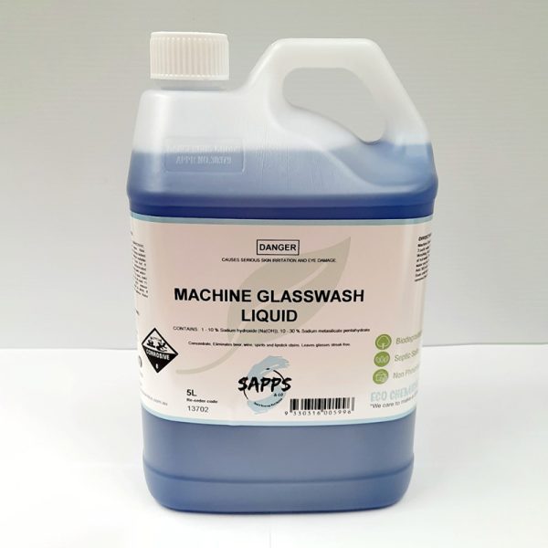 Blue Machine Glass Wash Blue 5L