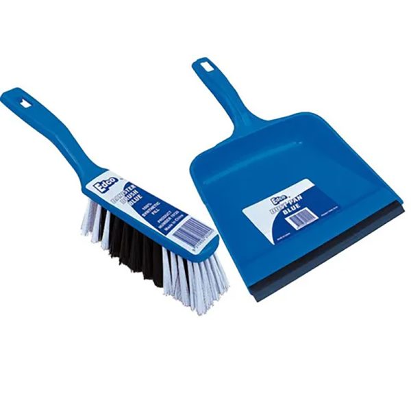 Blue Dust Pan and Brush Set