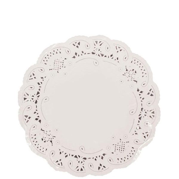 White Round Lace Paper Doyley 8" (210mm)