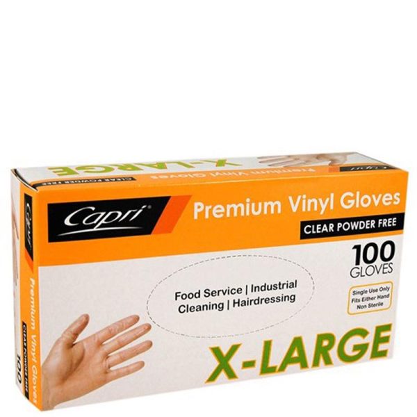 Clear Powder Free Vinyl Glove Extra Large