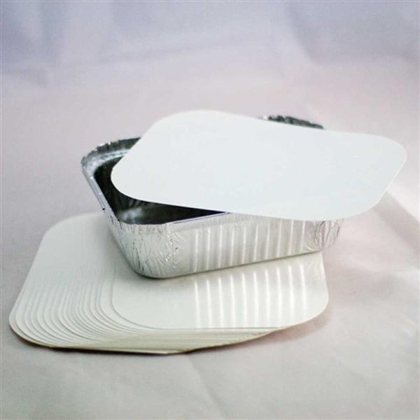 White Flat Lid For Foil Catering Tray 192x140mm