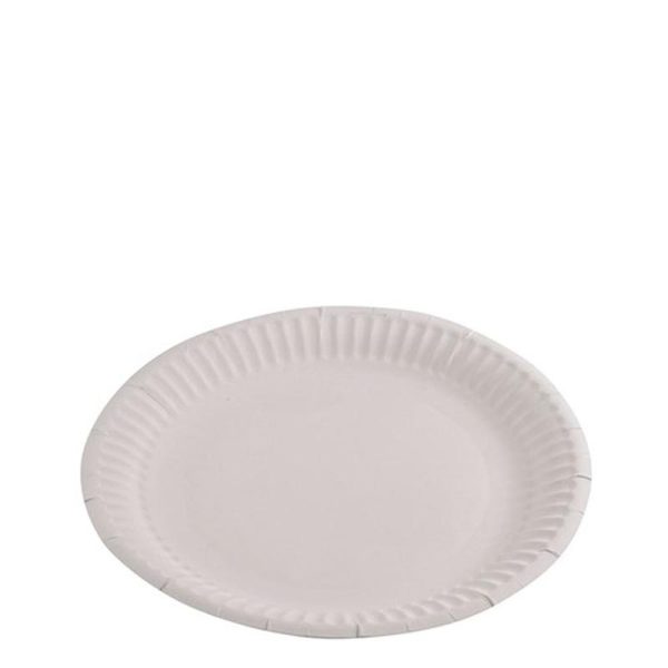White Round Paper Plate 7" (175mm)