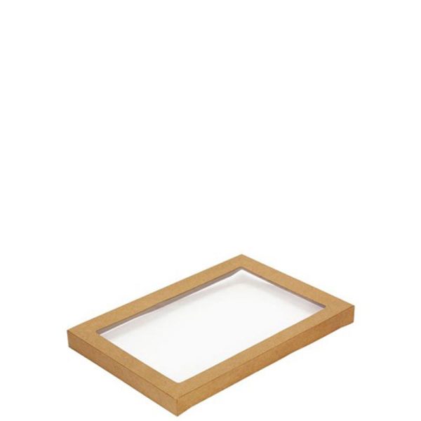 Kraft Window Catering Tray Lid 363x255x30mm