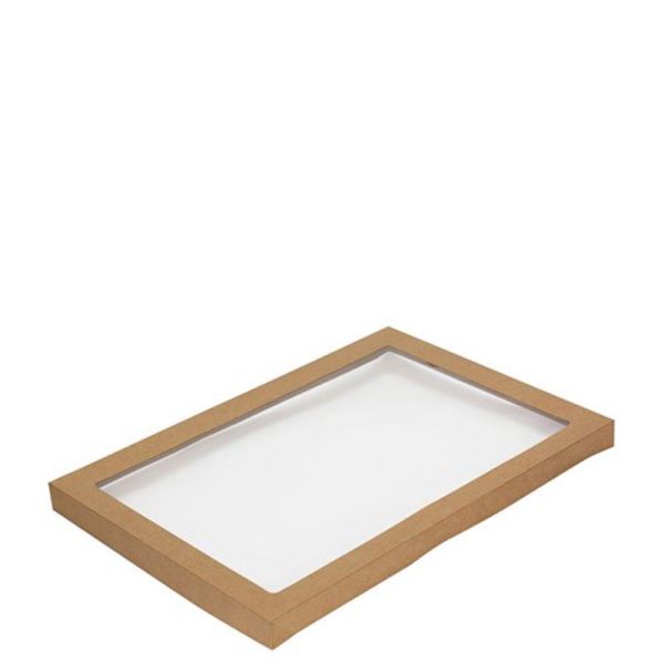 Kraft Window Catering Tray Lid 454x313x30mm