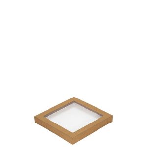 Kraft Window Catering Tray Lid 229x228x30mm