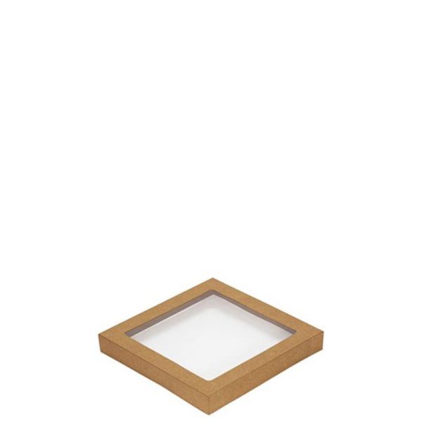 Kraft Window Catering Tray Lid 229x228x30mm