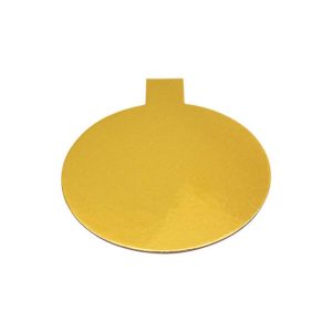 80mm Gold Cake Board Round Tab