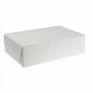 White 1/4 Slab Cake Box 390x230x98mm