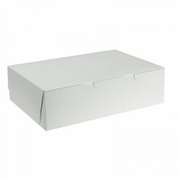 White 1/4 Slab Cake Box 390x230x98mm