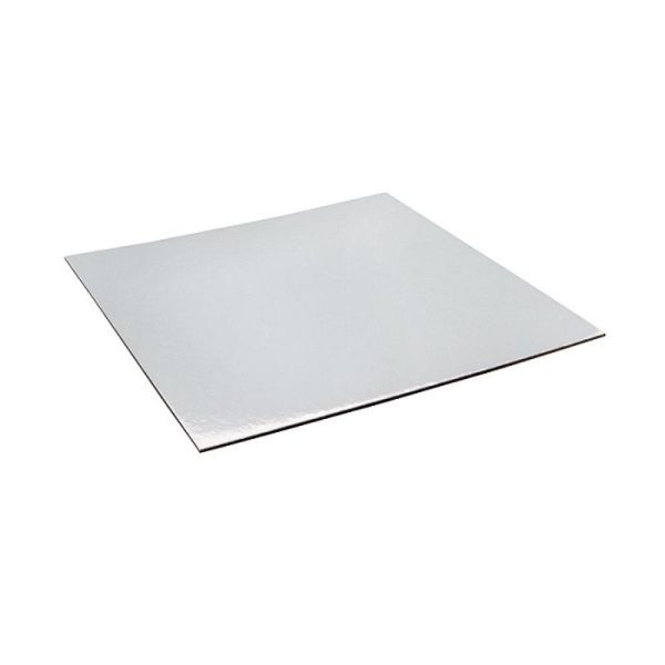 Silver Square Cake Board 12"