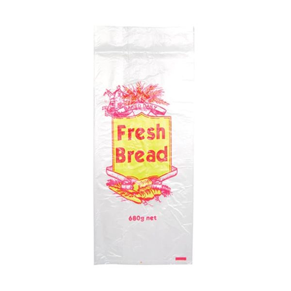 Red & Yellow Printed HDPE Bread Bags 680g