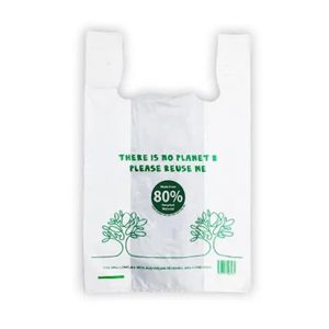 White 80% Recycled Reusable Carry Bag Large (557x330x180mm)