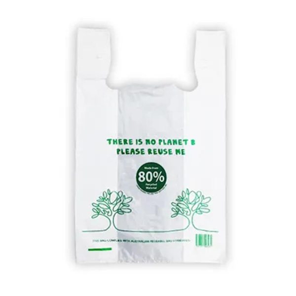 White 80% Recycled Reusable Carry Bag Large (557x330x180mm)
