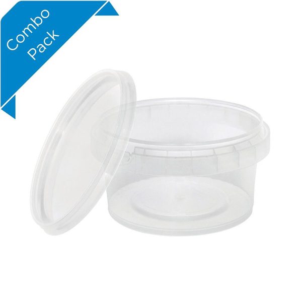 Clear PP Tamper Proof Round Container 210ml