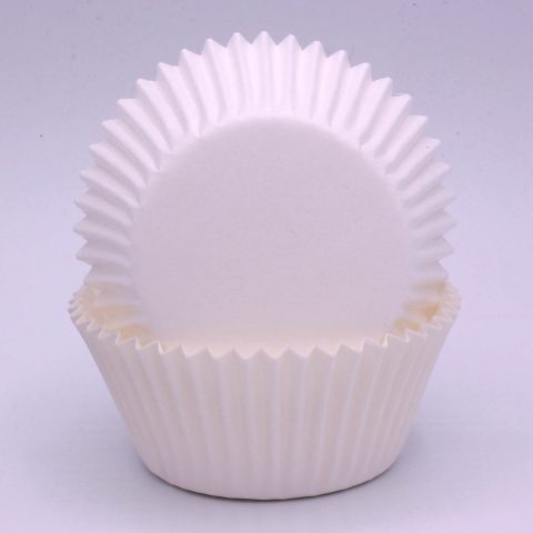 White muffin papers