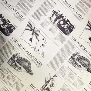 Newspaper Print Greaseproof Paper 400x330mm