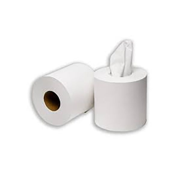 White 1-Ply Centre Feed Paper Towel 300m