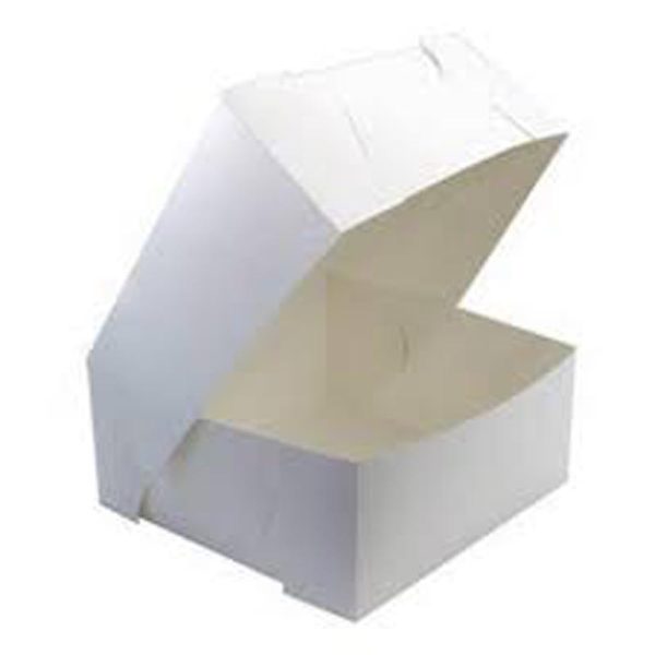 White Cake Box 6x6x4" (150x150x100mm)