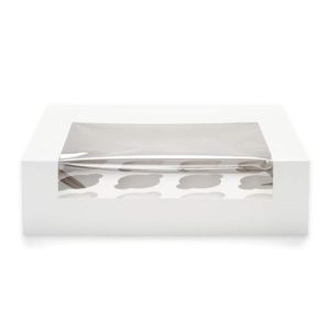 White 6 Cup Cake Window Box 255x200x100mm