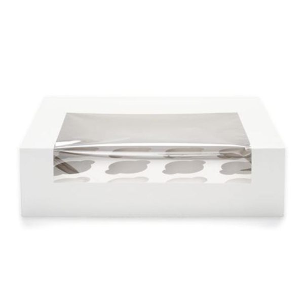 White 6 Cup Cake Window Box 255x200x100mm