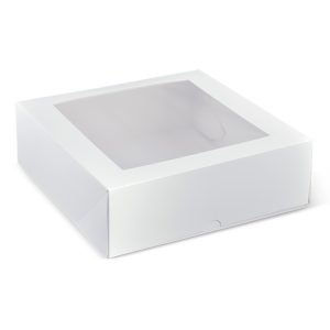 White Window Cake Box 9" (230x230x75mm)