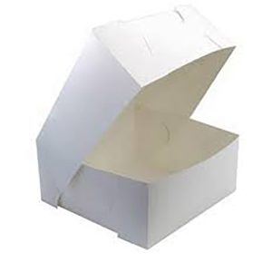 White Cake Box 9x9x5" (230x230x125mm)