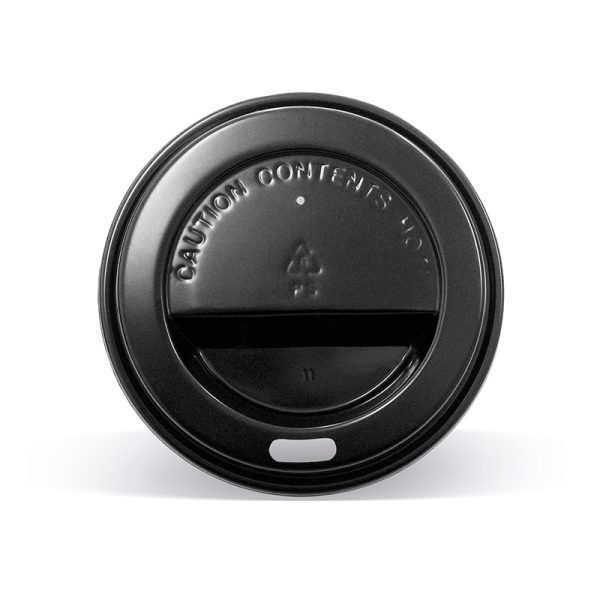 Black Plastic Lid 8/12/16oz (90mm)