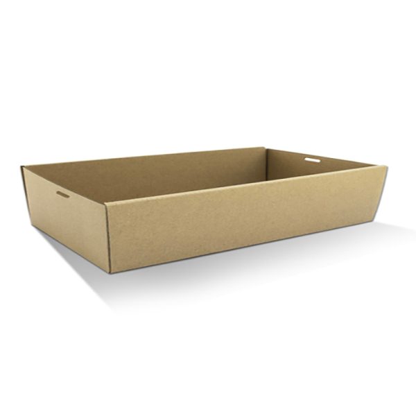 Brown Corrugated Catering Tray Base Large (560x255x80mm)