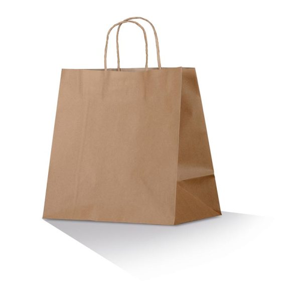 Kraft Twisted Paper Handle Takeaway Bag 320x350x225mm