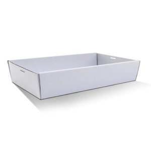 White Corrugated Catering Tray Large (560x255x80mm)