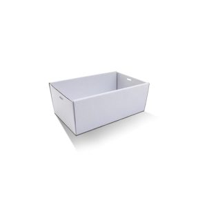 White Corrugated Catering Tray Small (255x155x80mm)