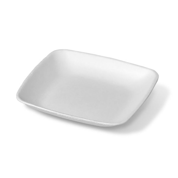 White Sugarcane Taster Plate Mini (65x65x12mm)