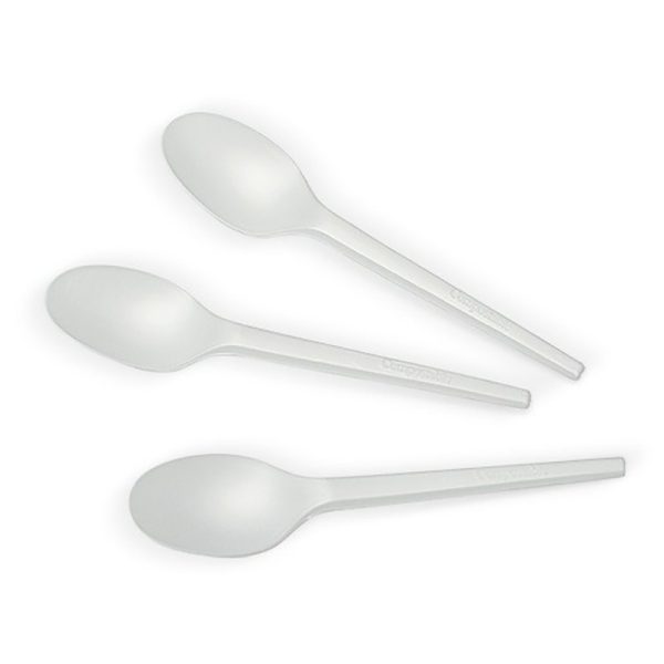 White CPLA Spoon 6.5"