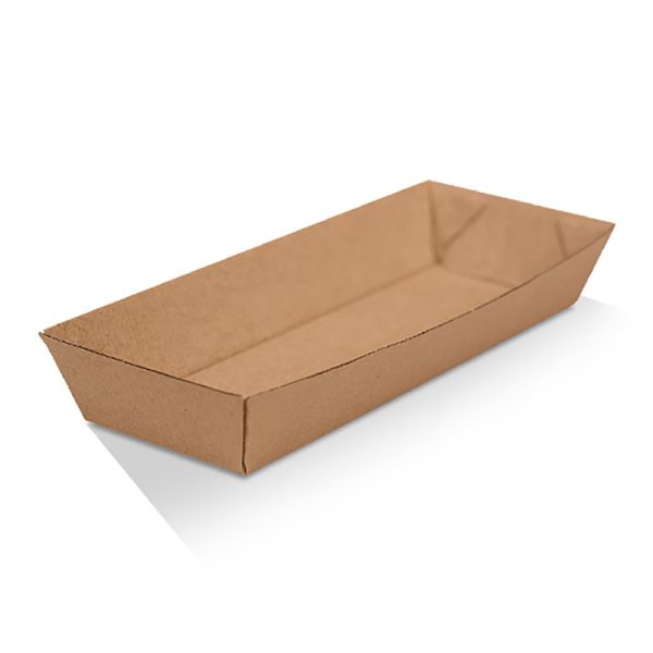 Kraft Corrugated Open Hot Dog Tray 210x70x36mm
