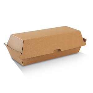 Kraft Corrugated Hot Dog Box 208x70x75mm