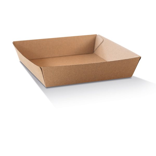 Kraft Corrugated Open Tray Large (152x225x45mm)