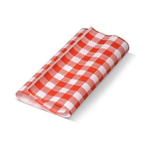 Red and White Check Greaseproof Paper 190x150mm